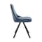 Armen Living Lexi Dining Room Accent Chair in Blue Velvet and Black Finish, PK2 LCLESIBLU - alternate 9
